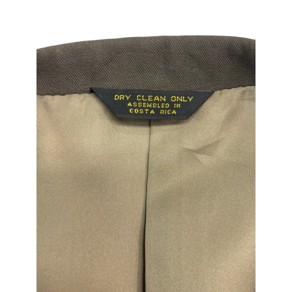 vtg 90s Double Breasted 42R Olive Green Blazer Jacket Sport Suit Coat Wool Blend